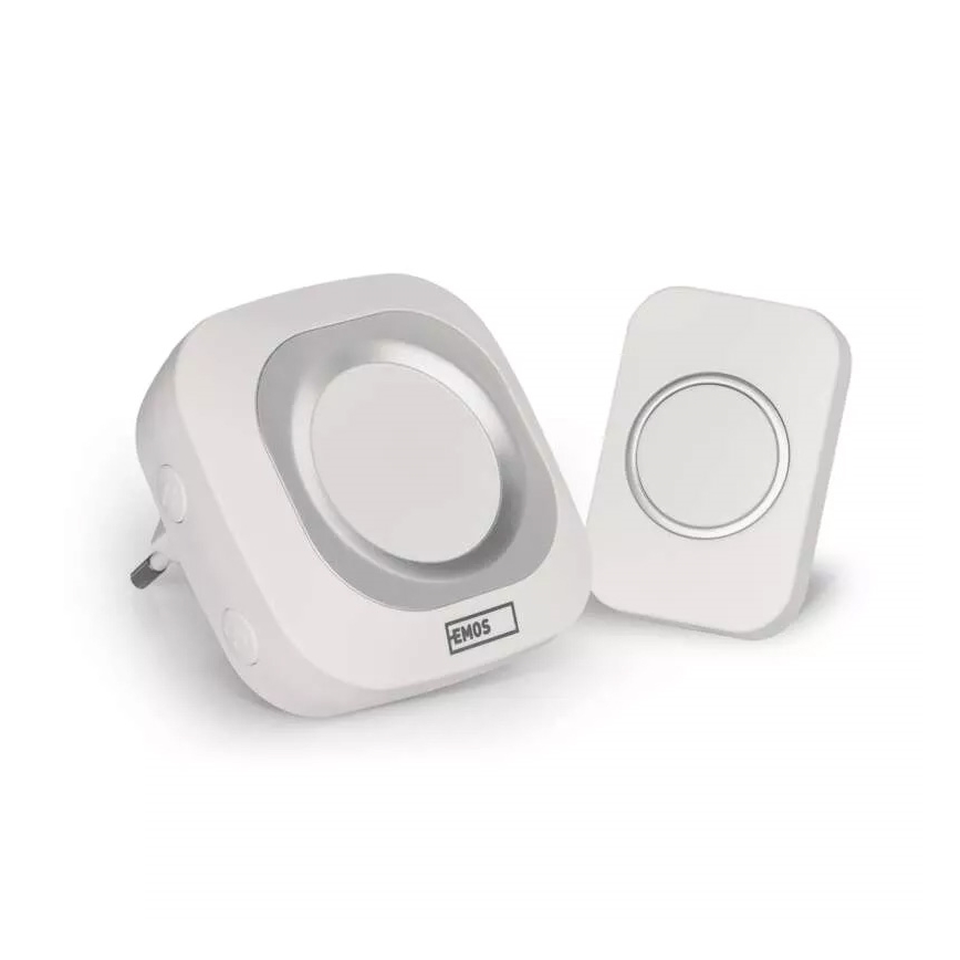 Wireless socket doorbell 230V IP44 white