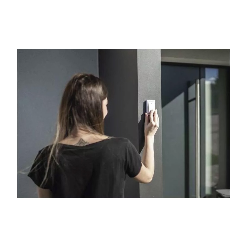 Wireless socket doorbell 230V IP44 white