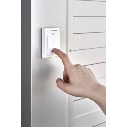 Wireless socket doorbell 230V IP44 white