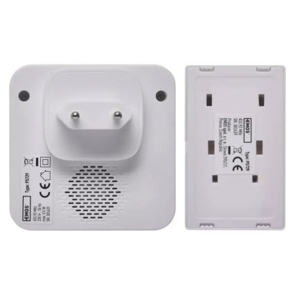 Wireless socket doorbell 230V IP44 white