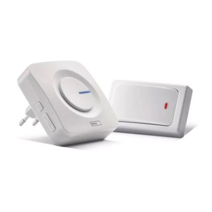 Wireless socket doorbell 230V IP44 white