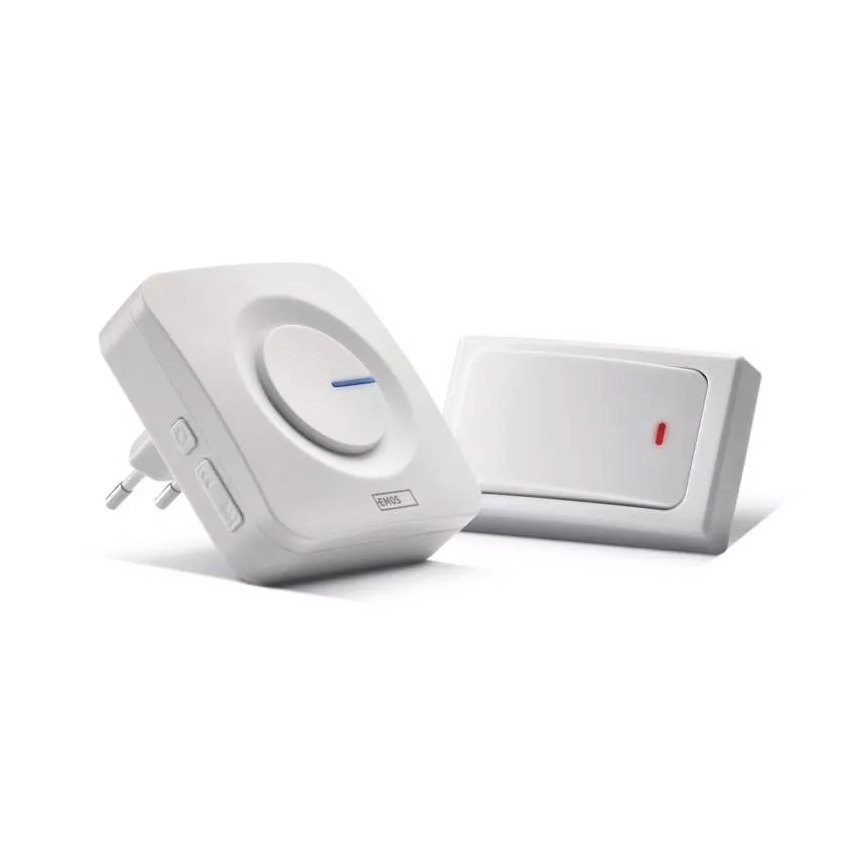 Wireless socket doorbell 230V IP44 white