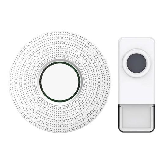 Wireless socket doorbell 230V IP55 white