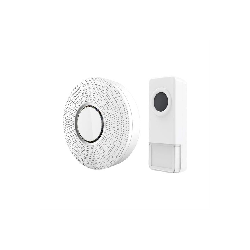 Wireless socket doorbell 230V IP55 white