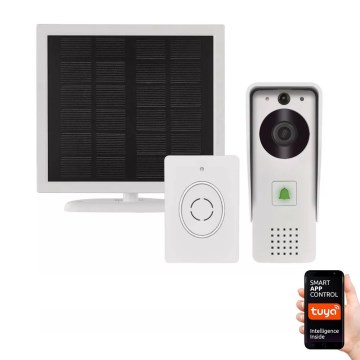 Wireless video doorbell with a solar panel GoSmart 4400 mAh 3xAA IP44 Wi-Fi Tuya
