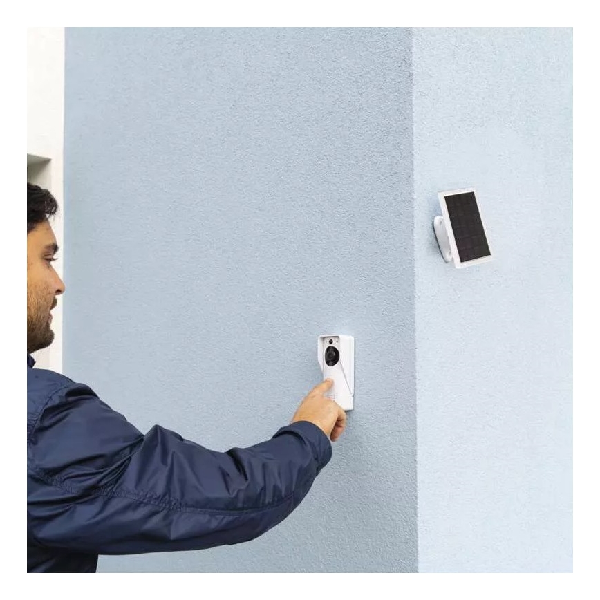 Wireless video doorbell with a solar panel GoSmart 4400 mAh 3xAA IP44 Wi-Fi Tuya