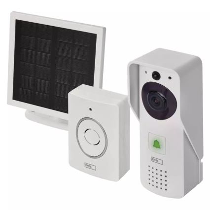 Wireless video doorbell with a solar panel GoSmart 4400 mAh 3xAA IP44 Wi-Fi Tuya