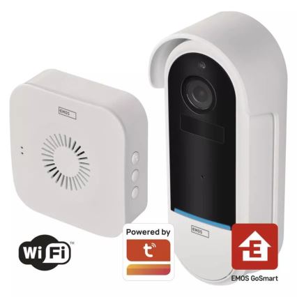 Wireless video doorbell with motion sensor GoSmart 5V 3xAA IP65 Wi-Fi Tuya