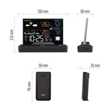 Wireless weather station 5V/2xAAA + 2xAAA