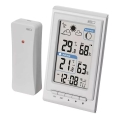 Wireless weather station with alarm clock 2xAAA + 2xAA white