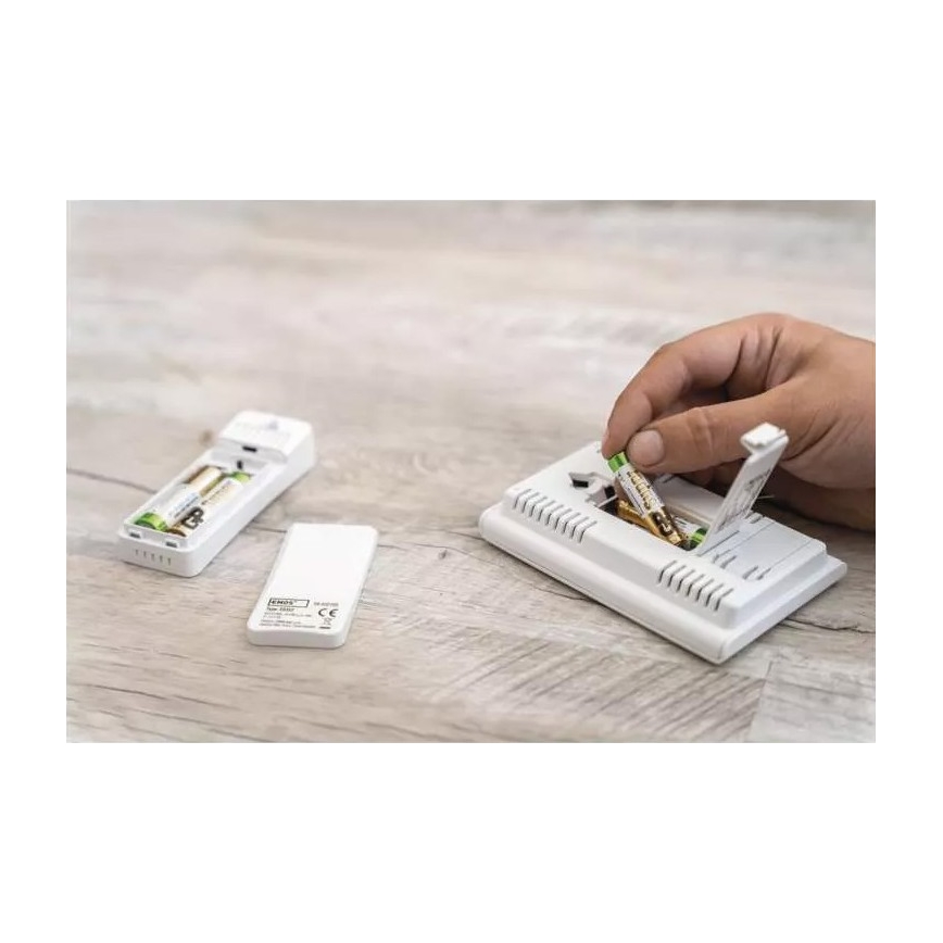 Wireless weather station with alarm clock 2xAAA + 2xAA white