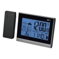Wireless weather station with alarm clock 3xAAA + 2xAAA black