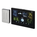 Wireless weather station with alarm clock 3xAAA/5V + 2xAAA black