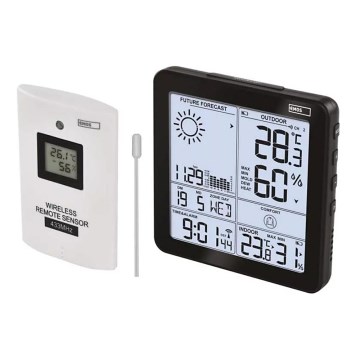 Wireless weather station with an alarm clock 3xAA black