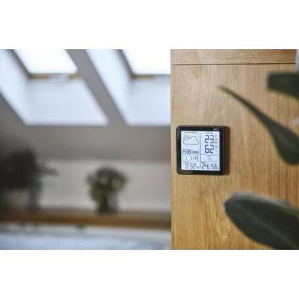 Wireless weather station with an alarm clock 3xAA black