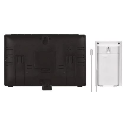 Wireless weather station with an alarm clock 3xAAA black