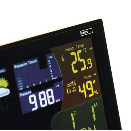 Wireless weather station with an alarm clock 3xAAA black