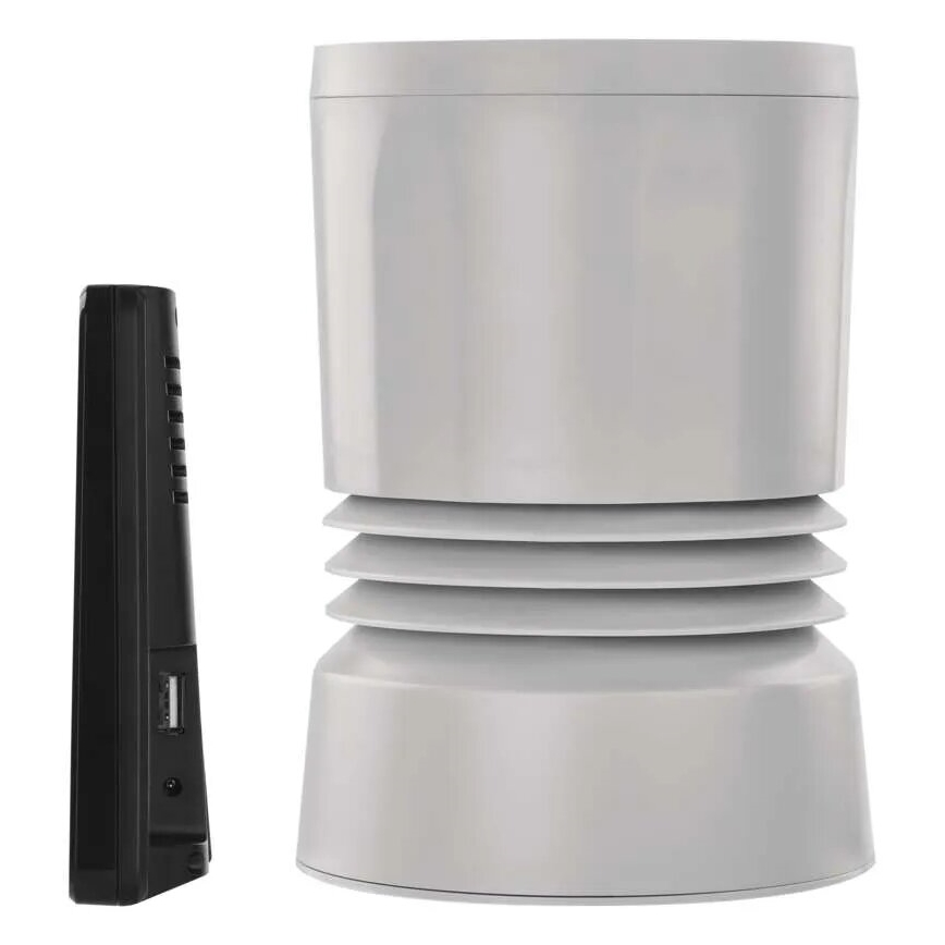 Wireless weather station with color LCD display and pluviometer 3xAAA black