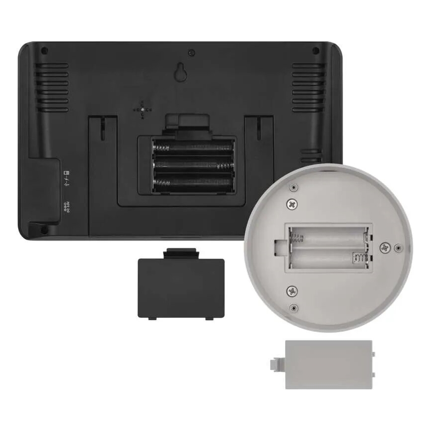 Wireless weather station with color LCD display and pluviometer 3xAAA black