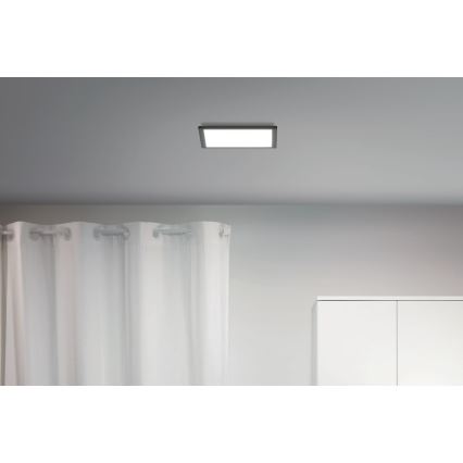 WiZ - LED Dimmable ceiling light SUPERSLIM LED/12W/230V 2700-6500K Wi-Fi black