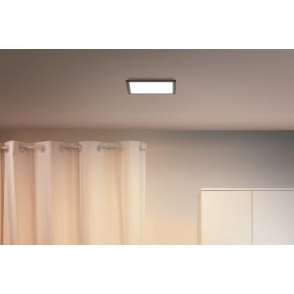 WiZ - LED Dimmable ceiling light SUPERSLIM LED/12W/230V 2700-6500K Wi-Fi black