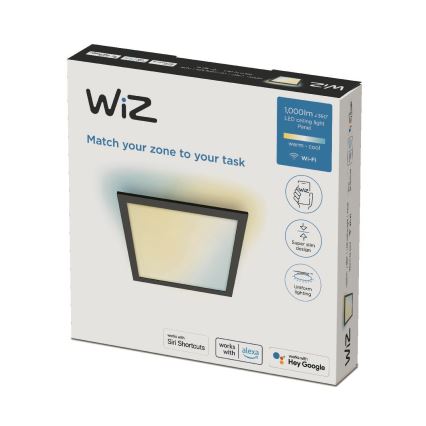 WiZ - LED Dimmable ceiling light SUPERSLIM LED/12W/230V 2700-6500K Wi-Fi black