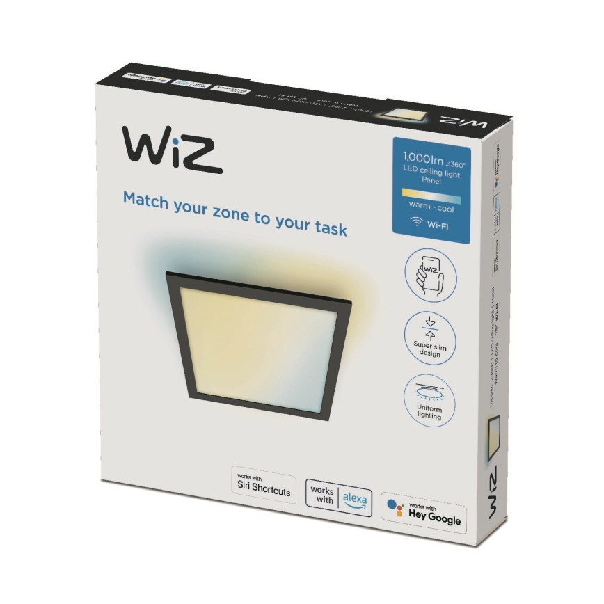 WiZ - LED Dimmable ceiling light SUPERSLIM LED/12W/230V 2700-6500K Wi-Fi black
