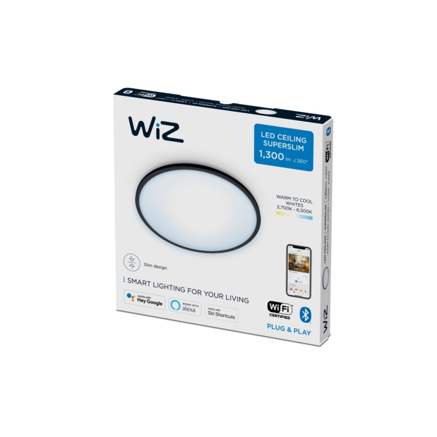 WiZ - LED Dimmable ceiling light SUPERSLIM LED/14W/230V 2700-6500K Wi-Fi black