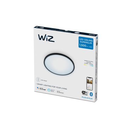WiZ - LED Dimmable ceiling light SUPERSLIM LED/16W/230V 2700-6500K Wi-Fi black