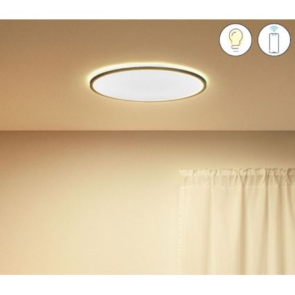 WiZ - LED Dimmable ceiling light SUPERSLIM LED/22W/230V 2700-6500K Wi-Fi black