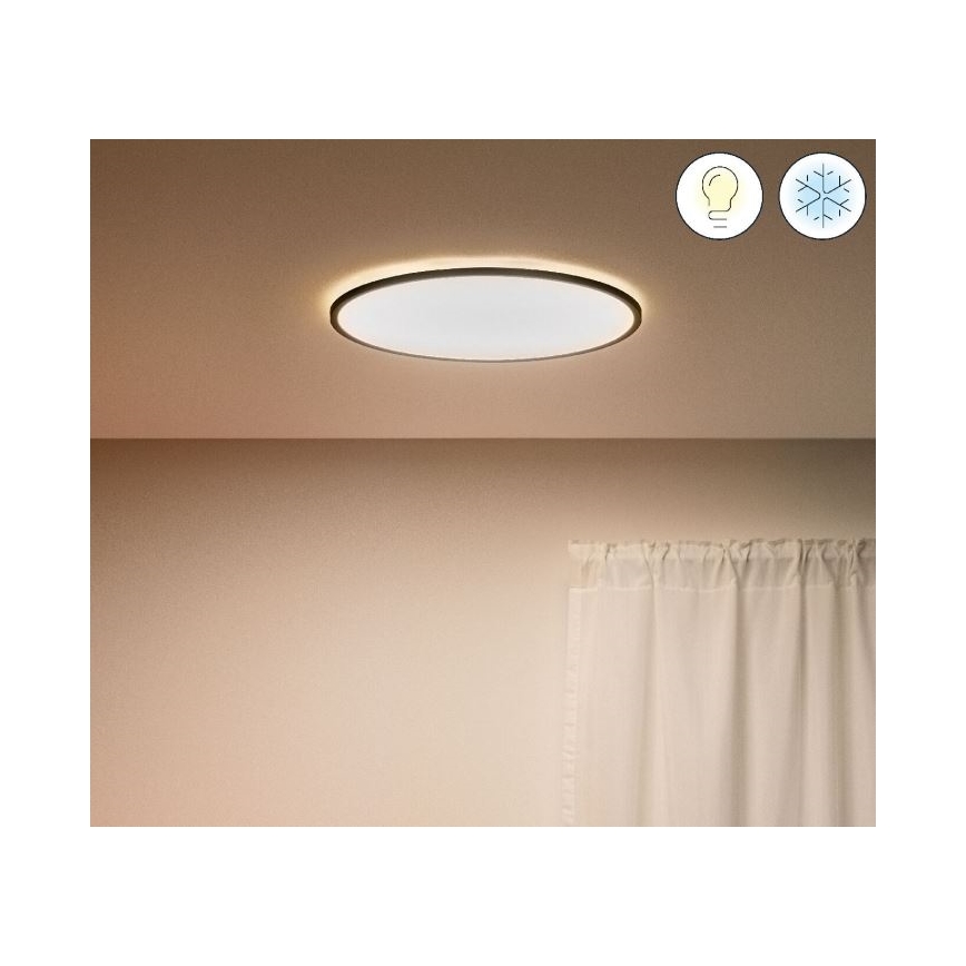 WiZ - LED Dimmable ceiling light SUPERSLIM LED/22W/230V 2700-6500K Wi-Fi black
