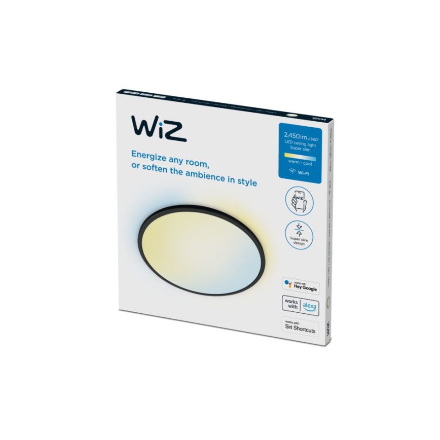 WiZ - LED Dimmable ceiling light SUPERSLIM LED/22W/230V 2700-6500K Wi-Fi black