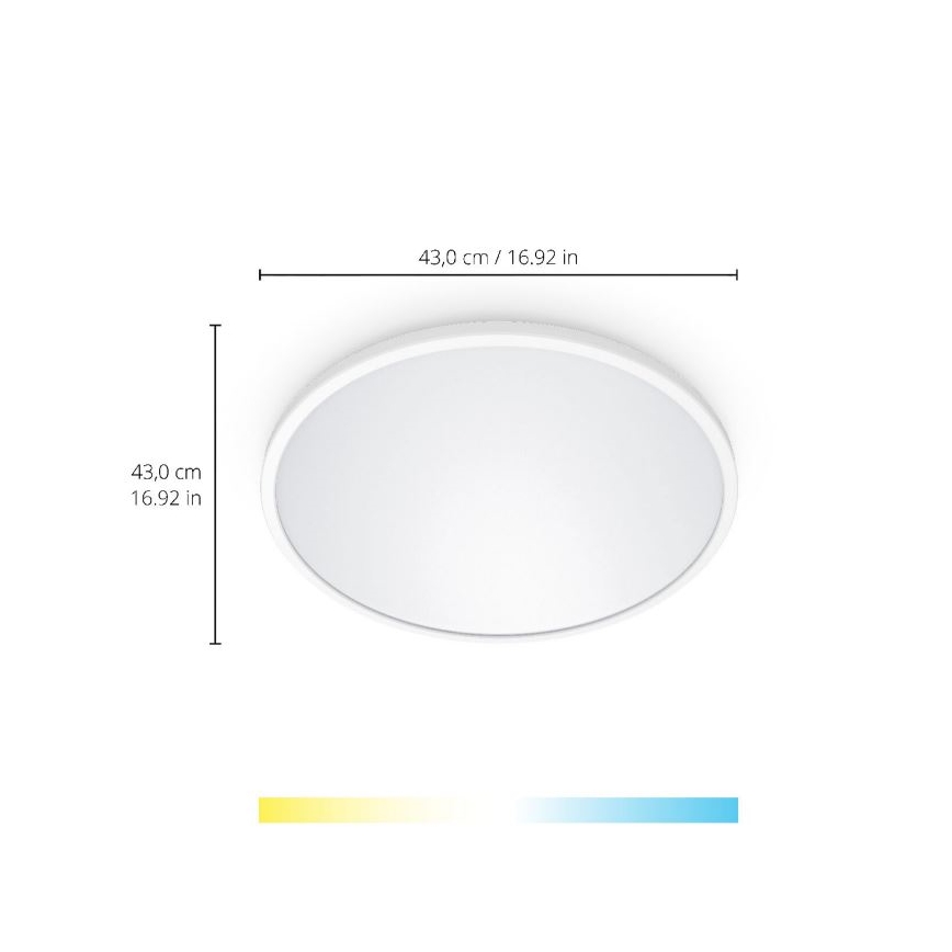 WiZ - LED Dimmable ceiling light SUPERSLIM LED/22W/230V 2700-6500K Wi-Fi white