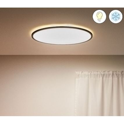 WiZ - LED Dimmable ceiling light SUPERSLIM LED/32W/230V 2700-6500K Wi-Fi black