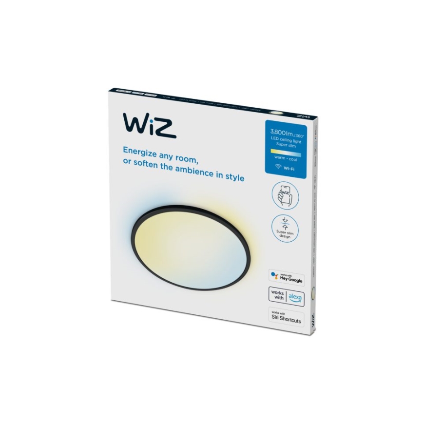 WiZ - LED Dimmable ceiling light SUPERSLIM LED/32W/230V 2700-6500K Wi-Fi black