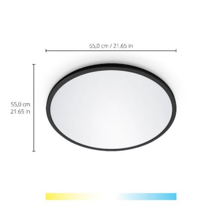 WiZ - LED Dimmable ceiling light SUPERSLIM LED/32W/230V 2700-6500K Wi-Fi black