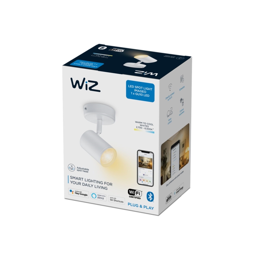WiZ - LED Dimmable spotlight IMAGEO 1xGU10/4,9W/230V 2700-6500K CRI 90 Wi-Fi white