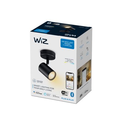 WiZ - LED Dimmable spotlight IMAGEO 1xGU10/4,9W/230V 2700-6500K CRI 90 Wi-Fi black