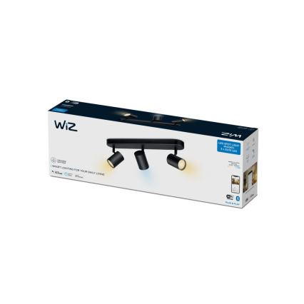 WiZ - LED Dimmable spotlight IMAGEO 3xGU10/4,9W/230V 2700-6500K Wi-Fi CRI 90 black