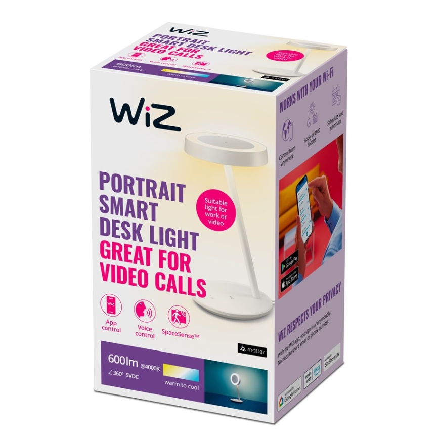 WiZ - LED Dimmable table lamp PORTRAIT LED/10W/5V Wi-Fi 2700-6500K CRI 90