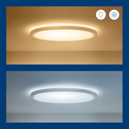 WiZ - LED RGB Dimmable ceiling light SUPERSLIM LED/22W/230V 2700-6500K Wi-Fi white