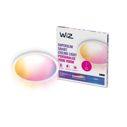 WiZ - LED RGB Dimmable ceiling light SUPERSLIM LED/22W/230V 2700-6500K Wi-Fi white