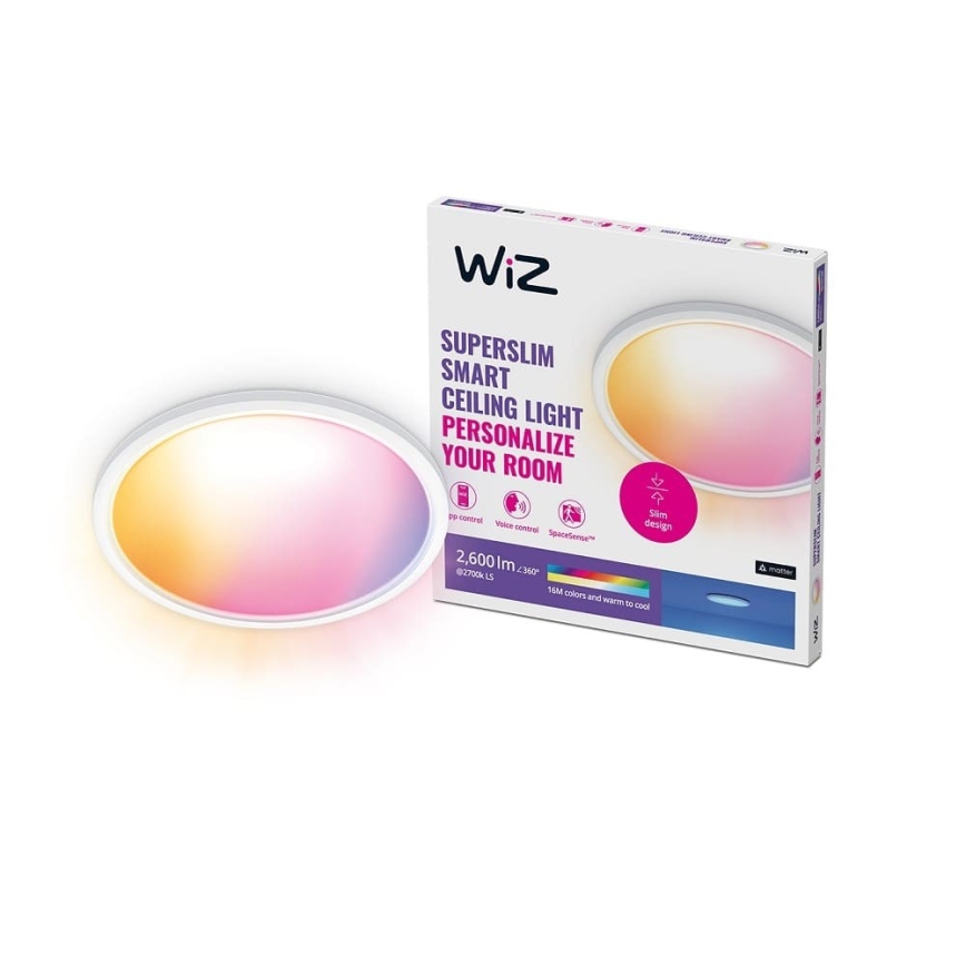 WiZ - LED RGB Dimmable ceiling light SUPERSLIM LED/22W/230V 2700-6500K Wi-Fi white