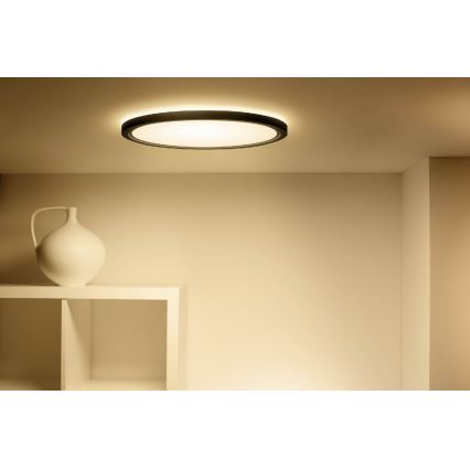 WiZ - LED RGB Dimmable ceiling light SUPERSLIM LED/32W/230V 2700-6500K Wi-Fi black