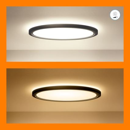 WiZ - LED RGB Dimmable ceiling light SUPERSLIM LED/32W/230V 2700-6500K Wi-Fi black