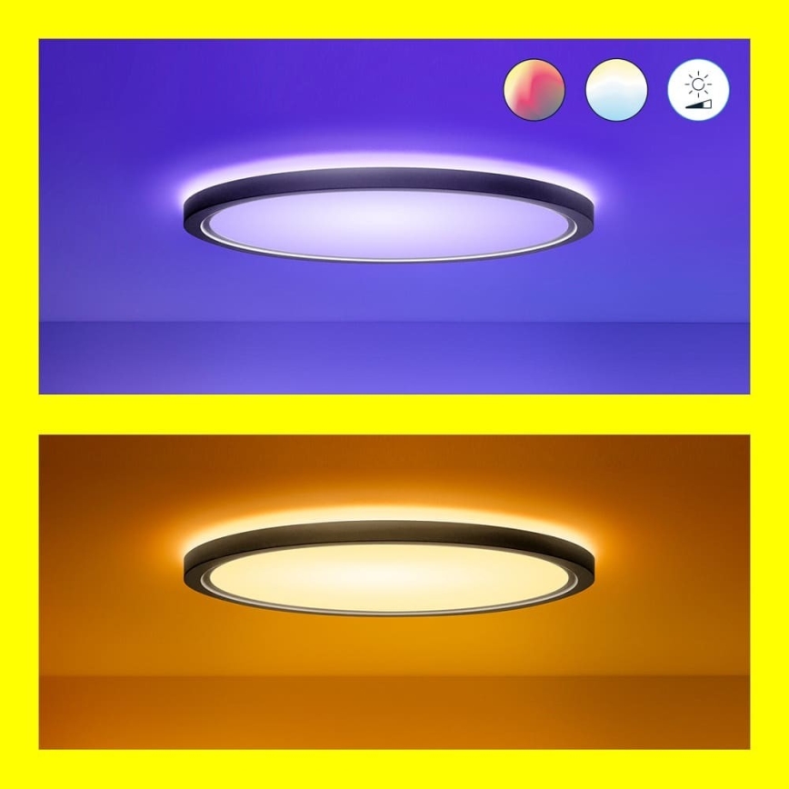 WiZ - LED RGB Dimmable ceiling light SUPERSLIM LED/32W/230V 2700-6500K Wi-Fi black