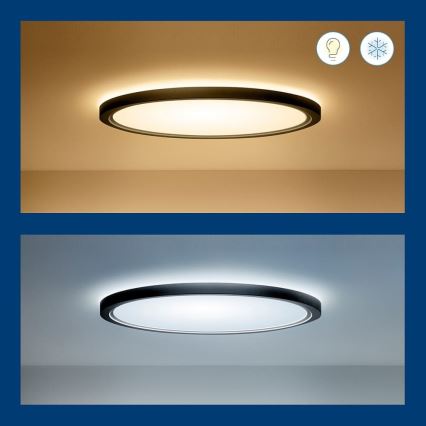 WiZ - LED RGB Dimmable ceiling light SUPERSLIM LED/32W/230V 2700-6500K Wi-Fi black