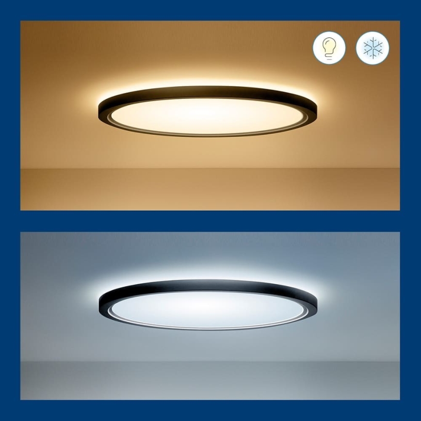WiZ - LED RGB Dimmable ceiling light SUPERSLIM LED/32W/230V 2700-6500K Wi-Fi black