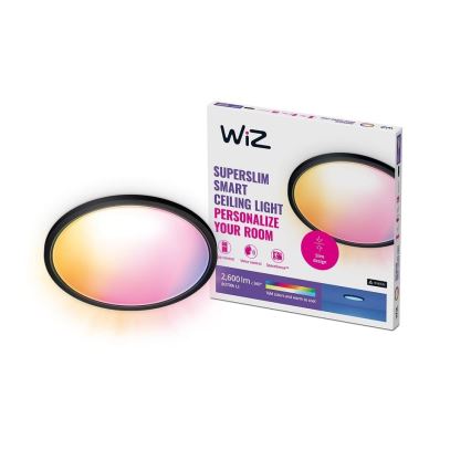 WiZ - LED RGB Dimmable ceiling light SUPERSLIM LED/32W/230V 2700-6500K Wi-Fi black