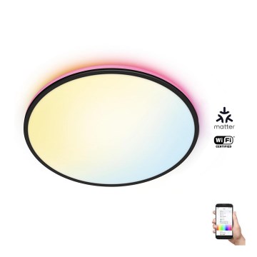 WiZ - LED RGBW Dimmable ceiling light RUNE LED/21W/230V 2200-6500K Wi-Fi black